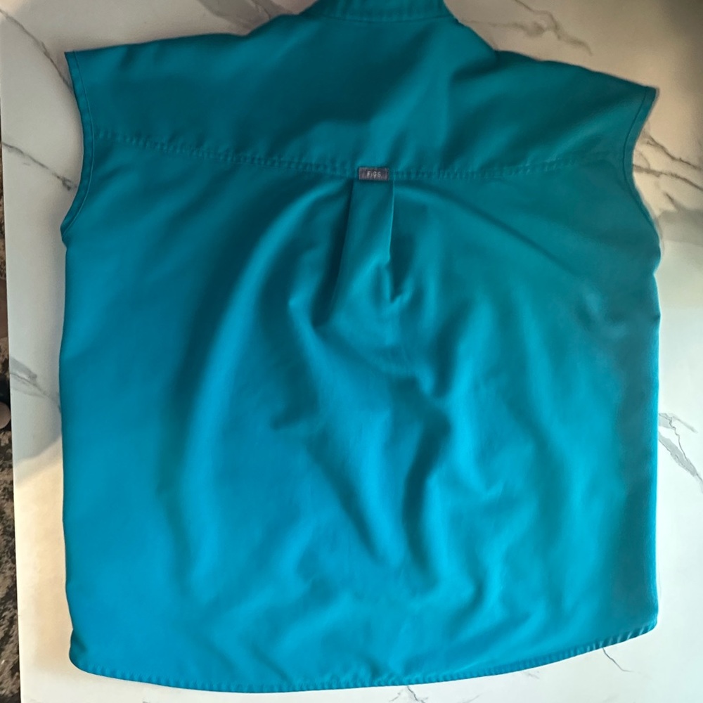 Small Teal Figs Rafaela Oversized Scrub Top